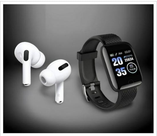  Bluetooth D116 Smart Watch with Heart Rate Monitor 
