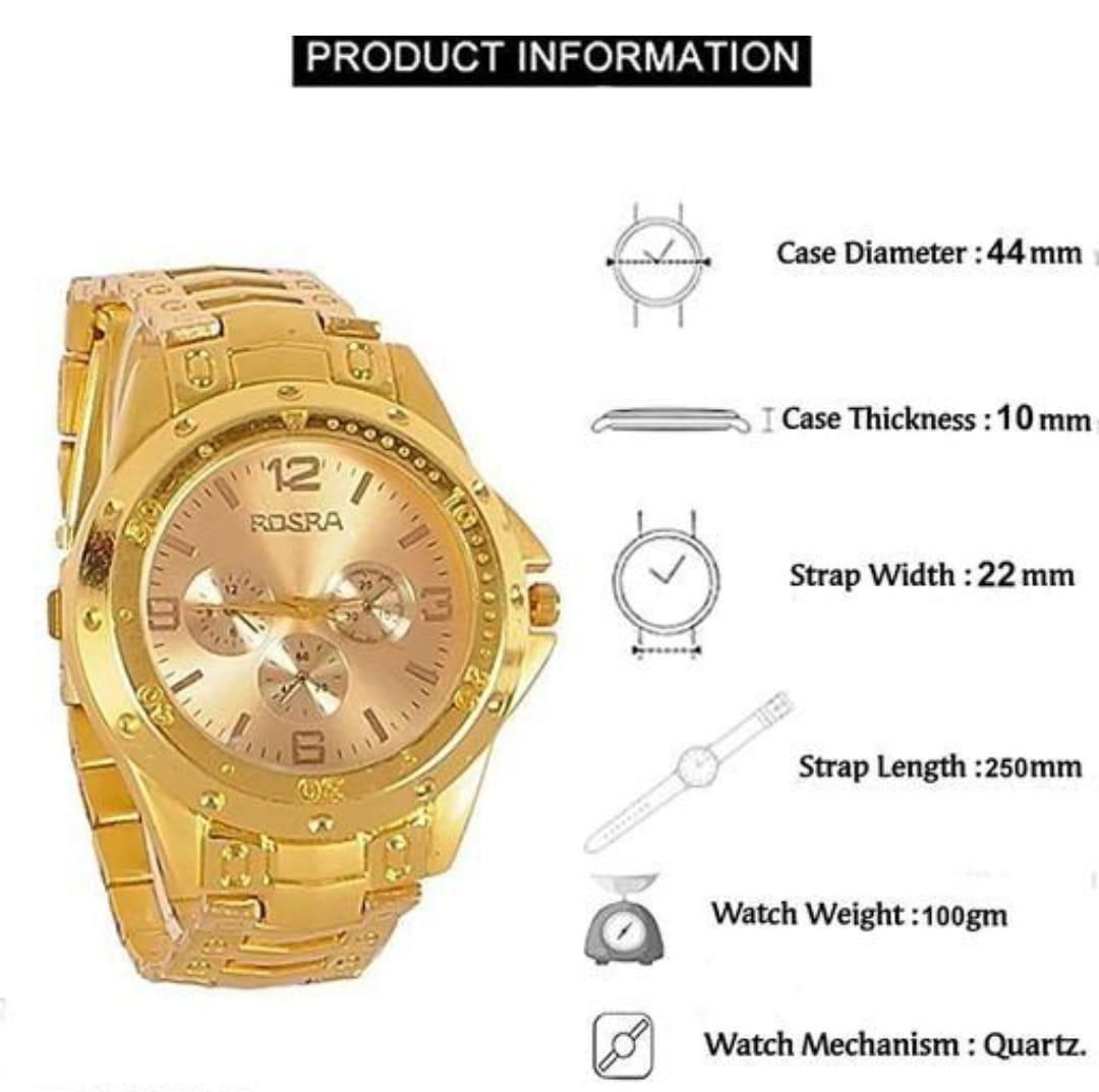  Golden Stainless Steel Watches